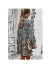 Load image into Gallery viewer, V Neck Floral Long Sleeve Dress
