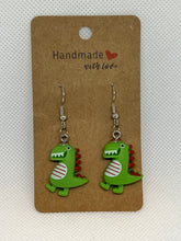 Load image into Gallery viewer, Stainless Steel Dinosaur Earrings - Athena&#39;s Fashion Boutique
