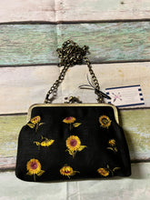 Load image into Gallery viewer, Sunflower Kisslock Crossbody Wristlet Handbag - Athena&#39;s Fashion Boutique
