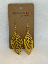 Load image into Gallery viewer, Gold Color Leaf Earrings - Athena&#39;s Fashion Boutique
