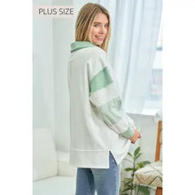 Load image into Gallery viewer, Count On Me Jade and Ivory Sweatshirt
