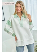 Load image into Gallery viewer, Count On Me Jade and Ivory Sweatshirt
