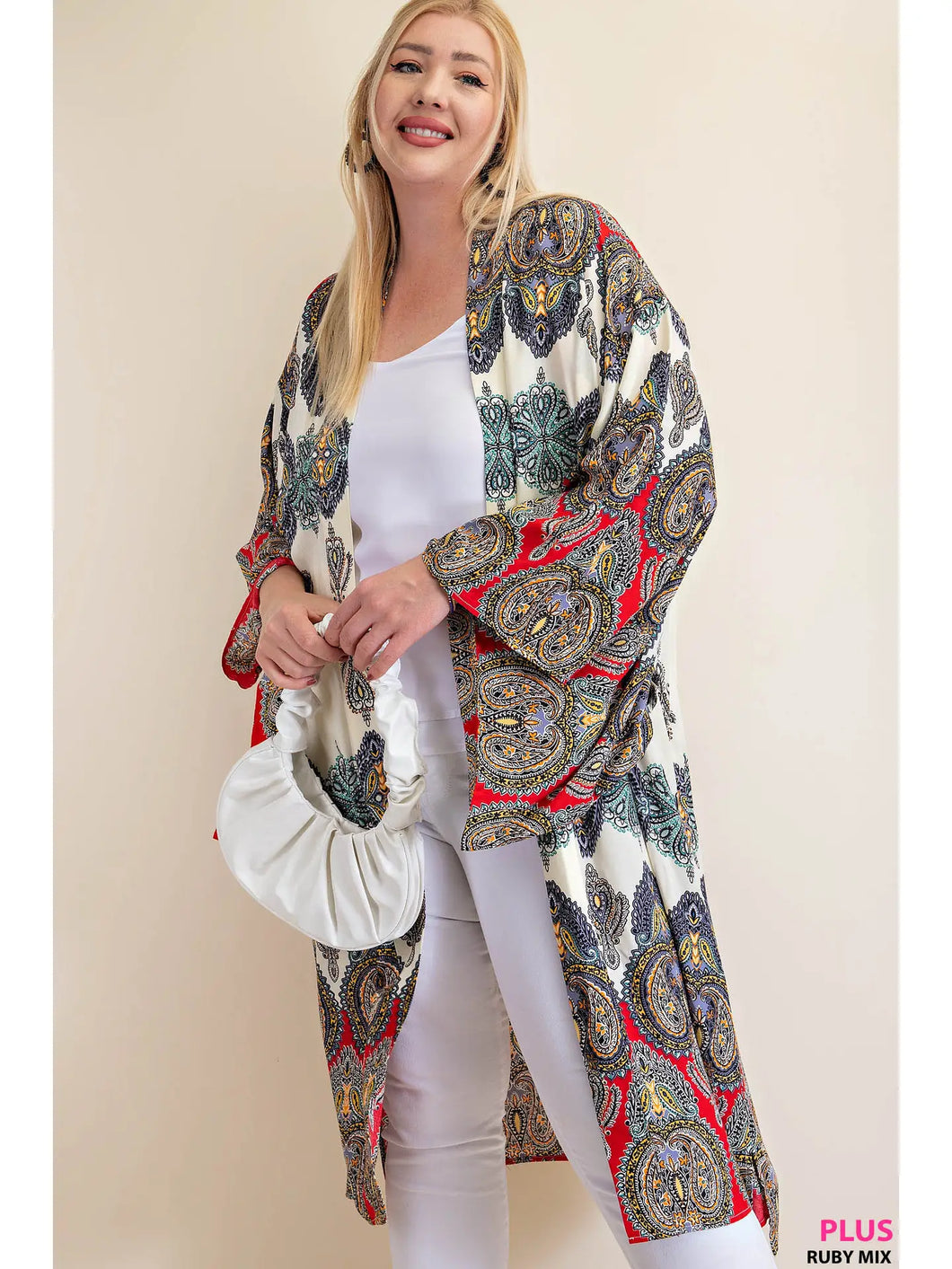 Long Pattern Kimono - Athena's Fashion Boutique