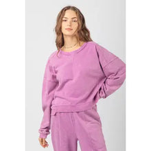 Load image into Gallery viewer, Lilac Washed Comfy Knit Top &amp; Pants Set
