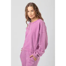 Load image into Gallery viewer, Lilac Washed Comfy Knit Top &amp; Pants Set
