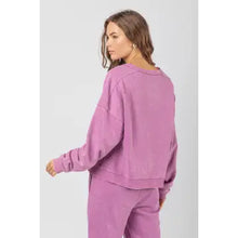 Load image into Gallery viewer, Lilac Washed Comfy Knit Top &amp; Pants Set
