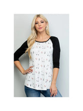 Load image into Gallery viewer, Llama Print Raglan Shirt - Athena&#39;s Fashion Boutique
