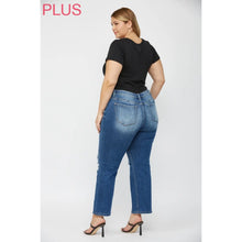 Load image into Gallery viewer, Mica Denim Mid Rise Straight Leg Distressed Jeans
