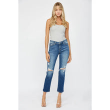 Load image into Gallery viewer, Mica Denim Mid Rise Straight Leg Distressed Jeans
