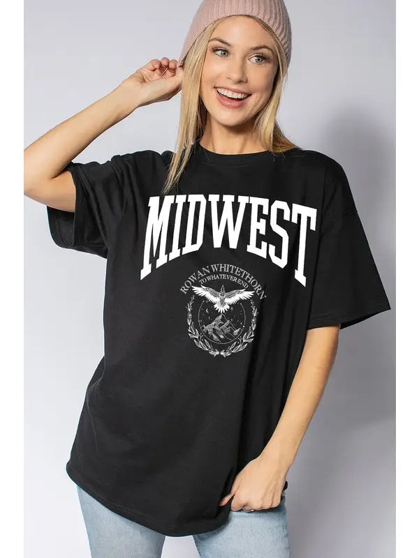 Midwest Black Graphic TShirt - Athena's Fashion Boutique