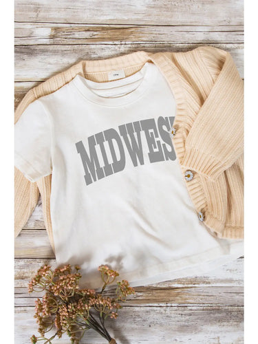 Midwest white cropped graphic tshirt
