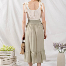 Load image into Gallery viewer, Women&#39;s Mixed Media Button Down Maxi Dress
