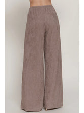 Load image into Gallery viewer, Mocha Drawstring Crinkle Knit Long Pants
