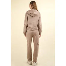 Load image into Gallery viewer, Mocha Frenchy Knit Comfy Hoodie Top &amp; Pants Set
