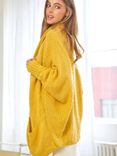 Load image into Gallery viewer, Mustard Knit Dolman Sleeves Cardigan
