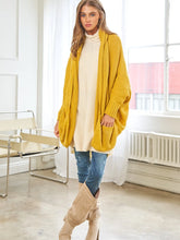 Load image into Gallery viewer, Mustard Knit Dolman Sleeves Cardigan
