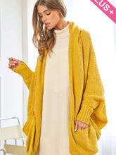 Load image into Gallery viewer, Mustard Knit Dolman Sleeves Cardigan
