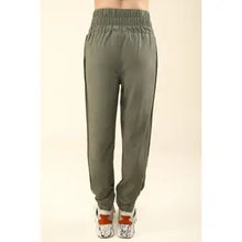 Load image into Gallery viewer, Olive High Waisted Cargo Active Joggers with Pockets
