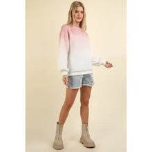 Load image into Gallery viewer, Pink Fleece Warm Cozy Ombre Oversized Knit sweater
