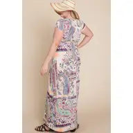 Load image into Gallery viewer, Paisley Peach Maxi Dress - Athena&#39;s Fashion Boutique
