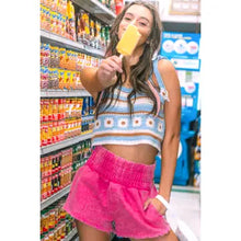 Load image into Gallery viewer, Hot Pink High-Waist Washed Twill Shorts
