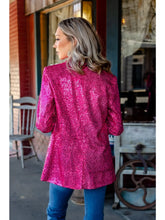 Load image into Gallery viewer, Hot Pink Sequin Blazer - Athena&#39;s Fashion Boutique
