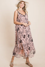 Load image into Gallery viewer, Pink and Black Lace Floral Dress
