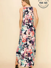 Load image into Gallery viewer, Plus Size Floral Sleeveless Maxi Dress with Pockets
