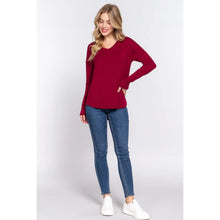 Load image into Gallery viewer, Women&#39;s Long Dolman Sleeve V-Neck Rayon Span Jersey Top
