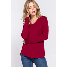 Load image into Gallery viewer, Women&#39;s Long Dolman Sleeve V-Neck Rayon Span Jersey Top
