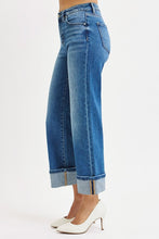 Load image into Gallery viewer, Risen Mid Rise Crop Straight Cuffed Jeans
