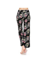 Load image into Gallery viewer, Multicolor Sugar Skull Print Buttery Soft Lounge Pants
