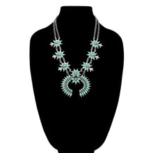 Load image into Gallery viewer, Squash Blossom Necklace with Earrings Set
