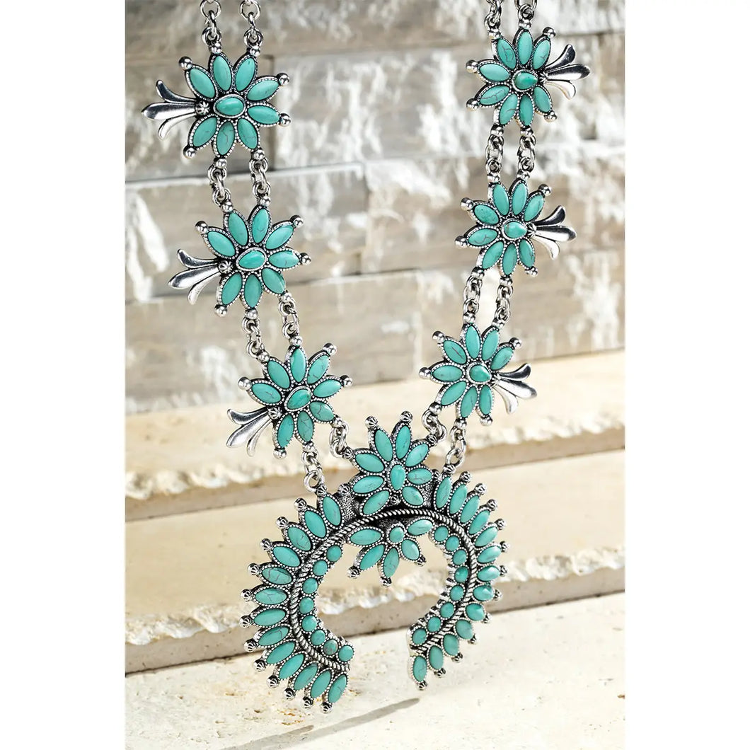 Squash Blossom Necklace with Earrings Set