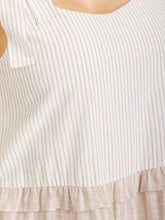 Load image into Gallery viewer, Plus Size Sleeveless Tiered Color Block Stripe Mini Dress
