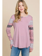 Load image into Gallery viewer, Long Sleeve Stripe Floral Shirt
