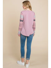 Load image into Gallery viewer, Long Sleeve Stripe Floral Shirt
