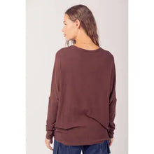 Load image into Gallery viewer, Chocolate Dolman Sleeve Oversized Comfy Knit Sweater
