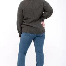 Load image into Gallery viewer, Green Plus Cable Knit Sweater
