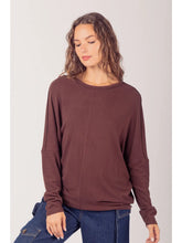 Load image into Gallery viewer, Chocolate Dolman Sleeve Oversized Comfy Knit Sweater
