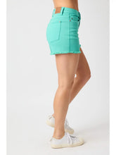 Load image into Gallery viewer, Mid Rise Aquamarine Judy Blue Shorts
