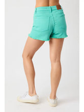 Load image into Gallery viewer, Mid Rise Aquamarine Judy Blue Shorts
