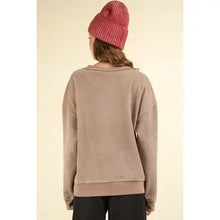 Load image into Gallery viewer, Brown Oversized Soft Textured Knit Sweater
