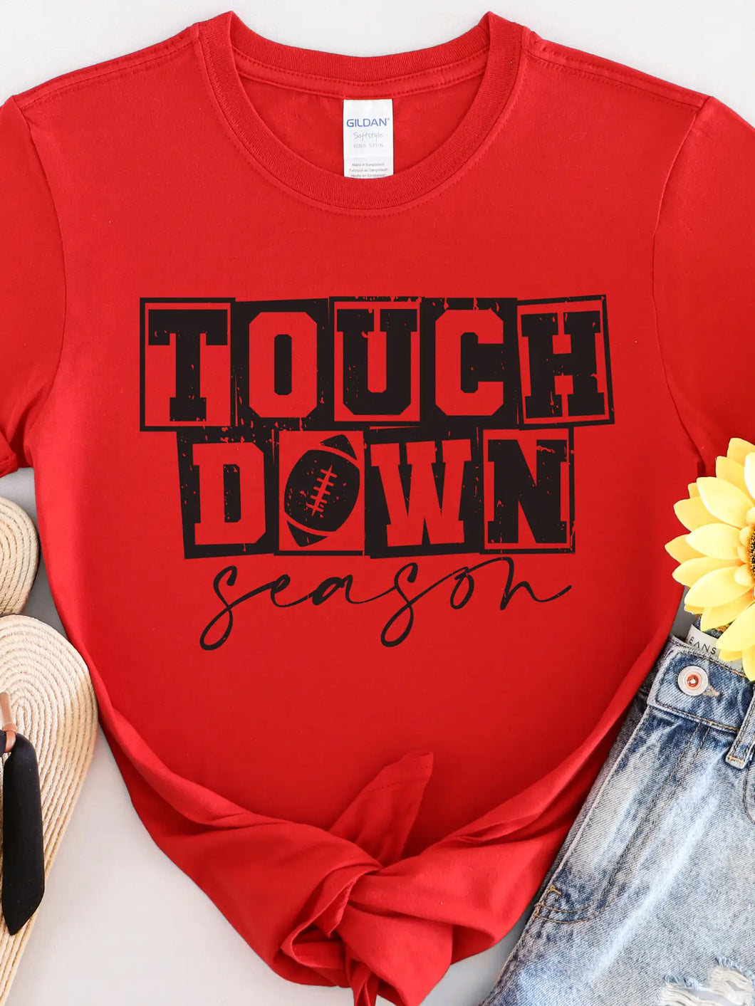 Red Touch Down Graphic Tshirt