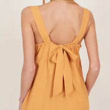 Load image into Gallery viewer, Women&#39;s Open Tie Back One Piece Button Tunic Dress with Pockets
