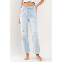 Load image into Gallery viewer, Vervet Super High Rise Distressed Crop Straight Jeans
