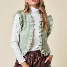 Load image into Gallery viewer, Women&#39;s Sage Elliana&#39;s Ruffled Vest
