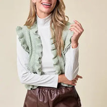 Load image into Gallery viewer, Women&#39;s Sage Elliana&#39;s Ruffled Vest
