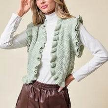 Load image into Gallery viewer, Women&#39;s Sage Elliana&#39;s Ruffled Vest
