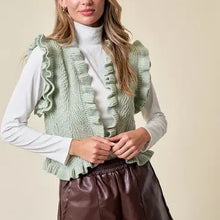 Load image into Gallery viewer, Women&#39;s Sage Elliana&#39;s Ruffled Vest
